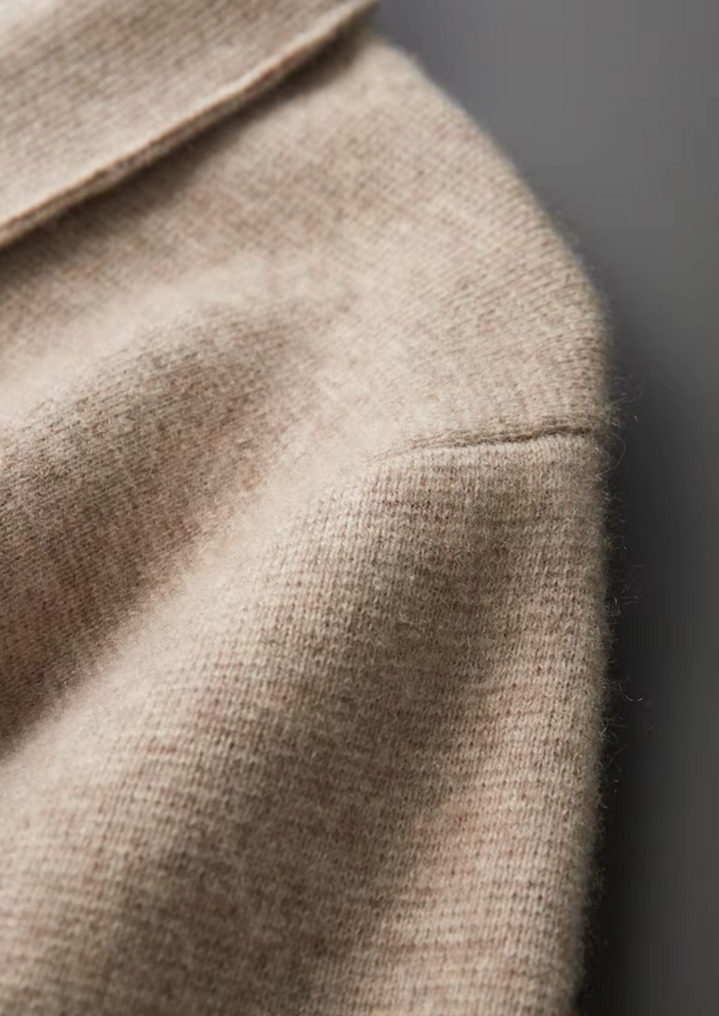 Impere Line | Extra jemný vlněný zip Polo svetr