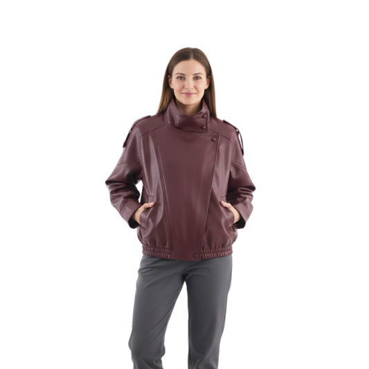 Imperé Line | Bunda z umělé kůže s texturou