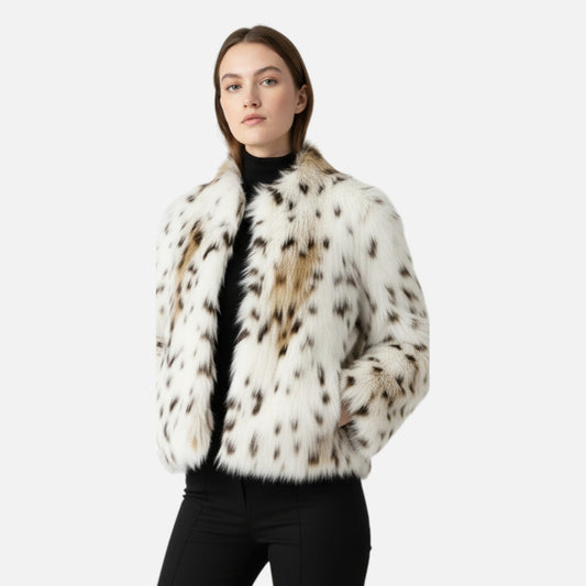 Imperé Line | Animal Print Faux Fur Coat