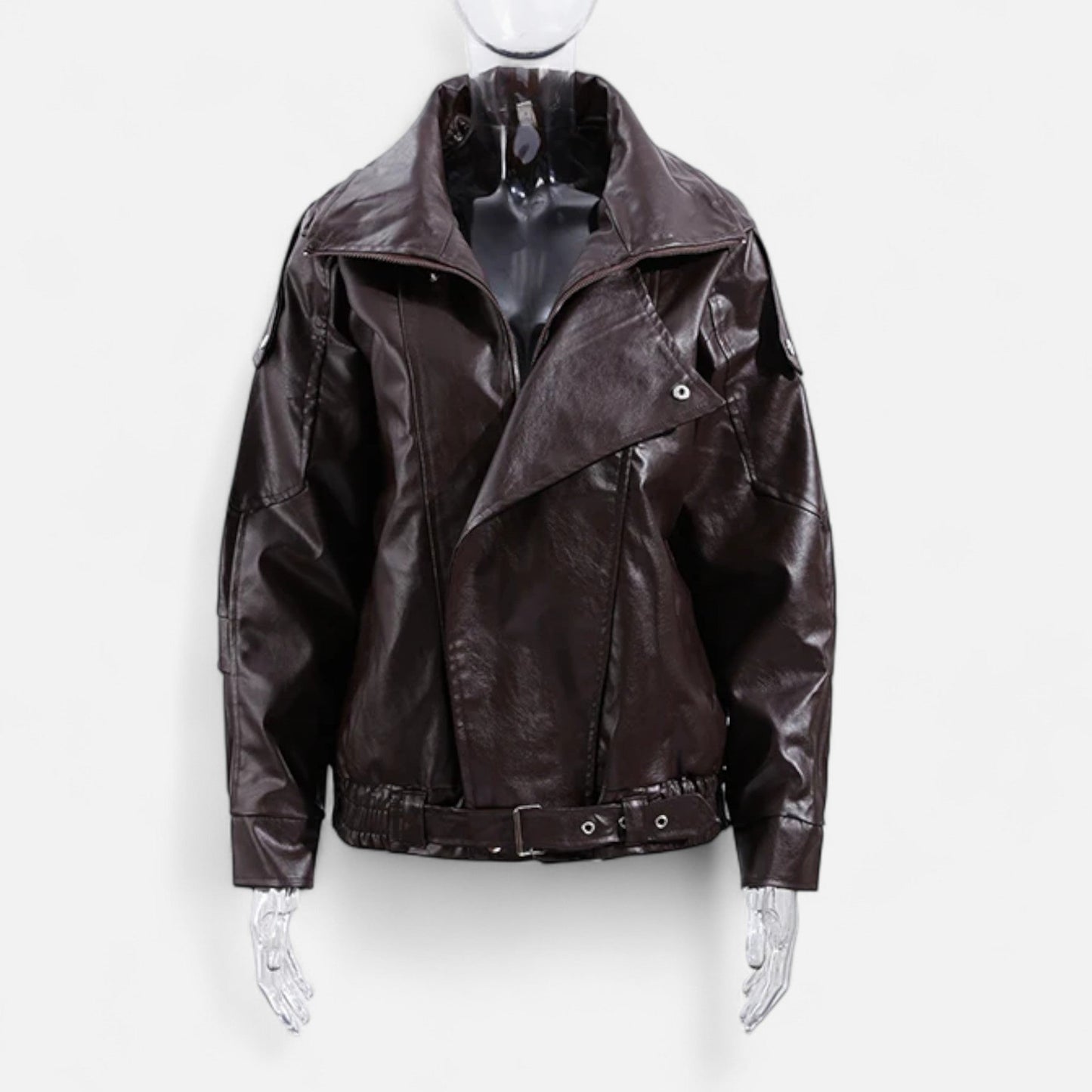 Imperé Line | Kožená bomber bunda s páskem
