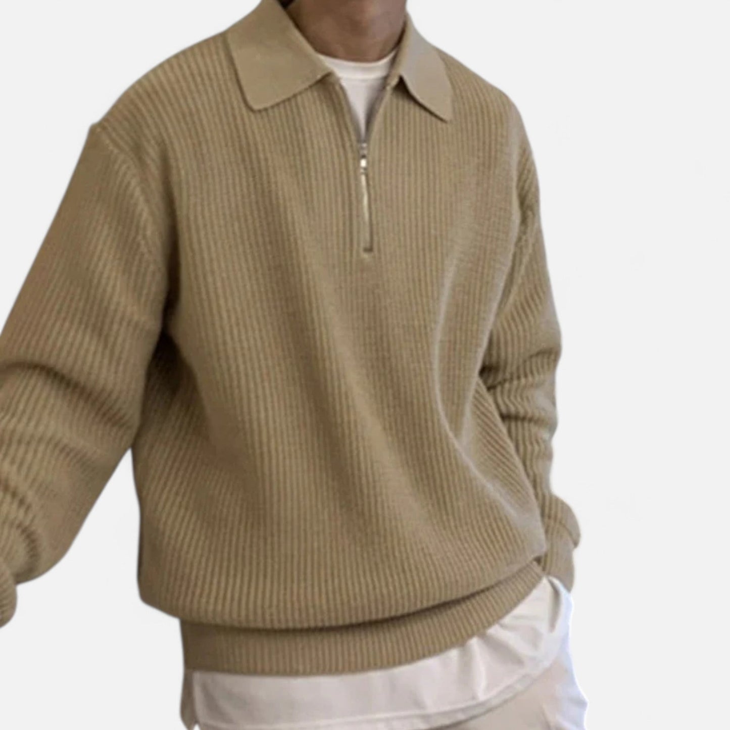 Impere Line | Vintage Half-Zip Knit Sweater