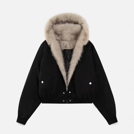 Ancient World | Women's Winter Coat with Fur Collar