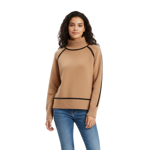 Women's Fitted Turtleneck Knit Sweater