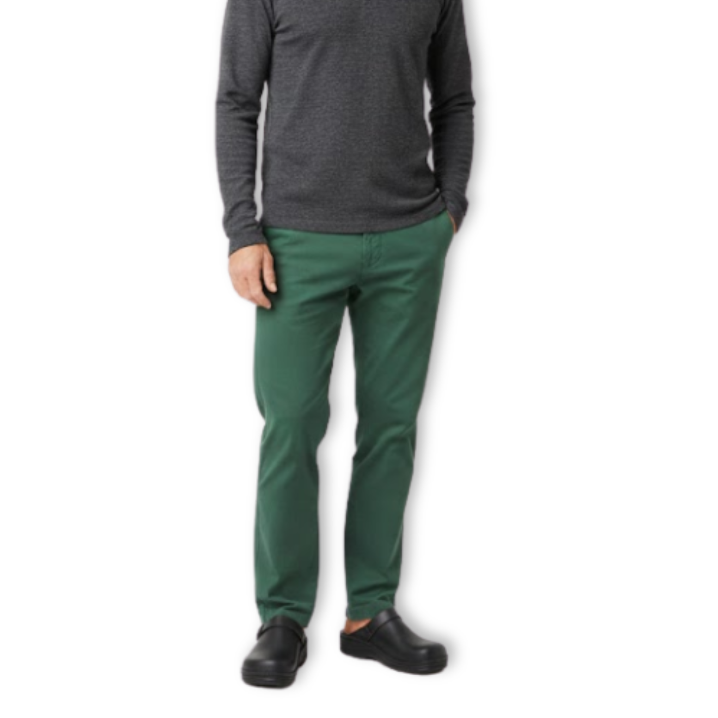 Imperé Line | Men's soft leather clogs with round toe, comfortable sole, casual style