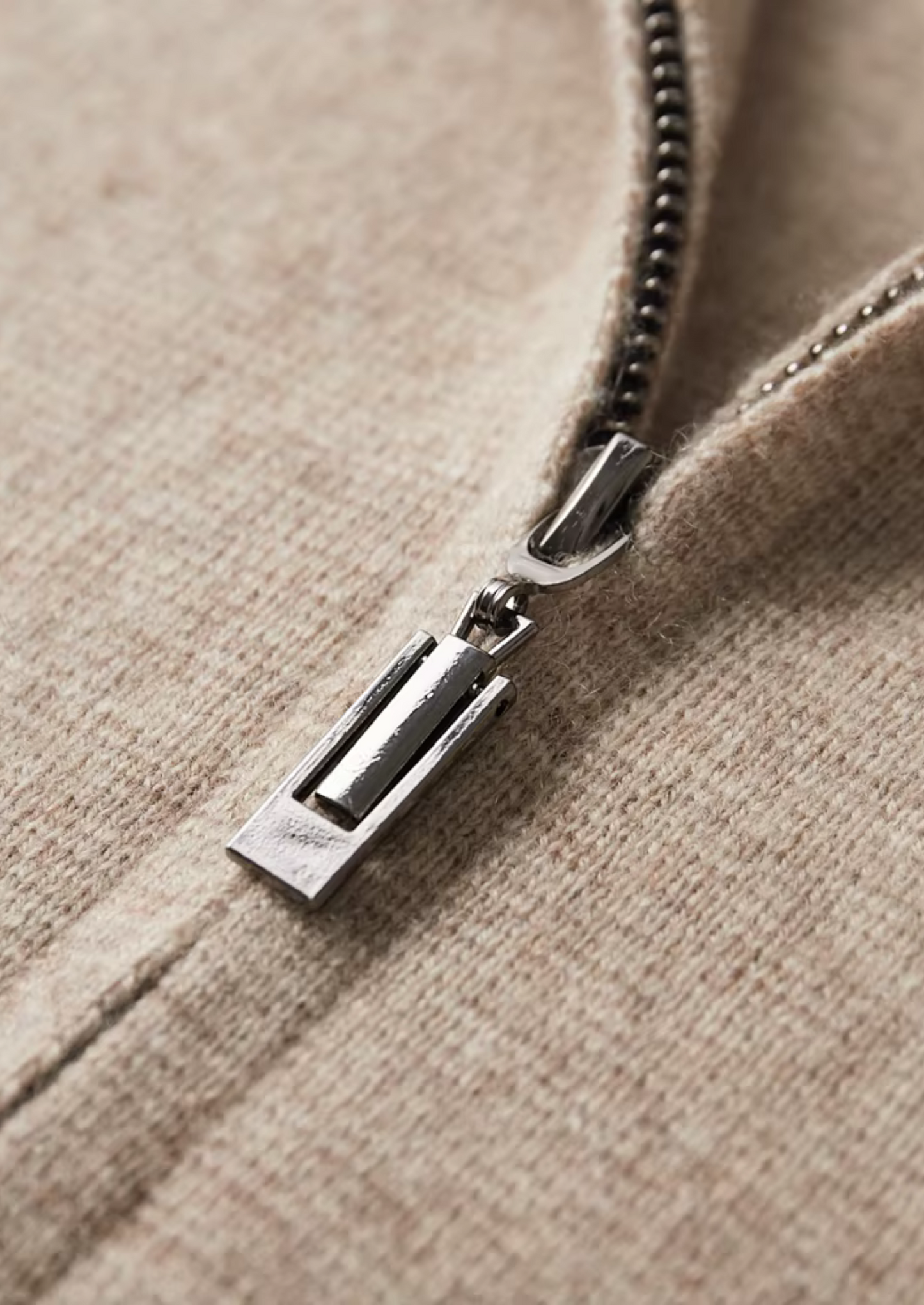 Impere Line | Extra jemný vlněný zip Polo svetr