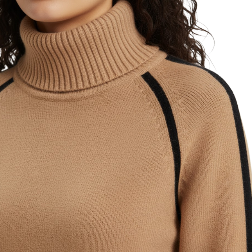 Women's Fitted Turtleneck Knit Sweater