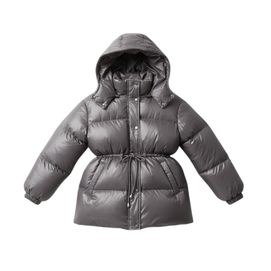 Women's Thick Warm Cotton Jacket with Removable Hood