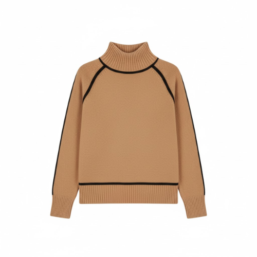 Women's Fitted Turtleneck Knit Sweater