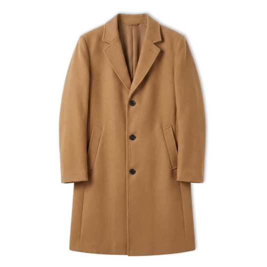 Imperé Line | Luxury black trench coat for men with long sleeves, elegant casual coat