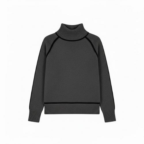 Women's Fitted Turtleneck Knit Sweater