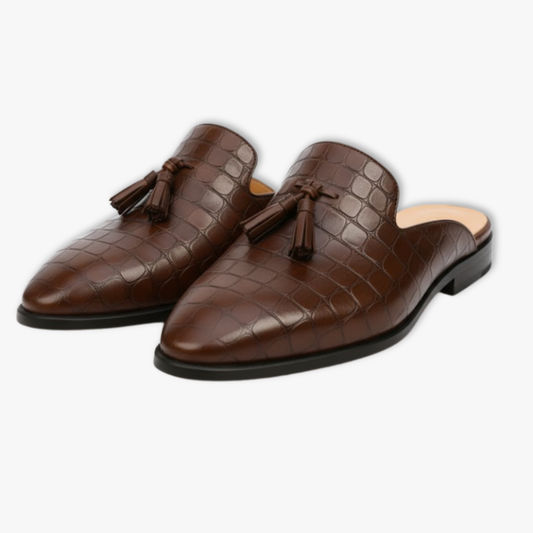 Imperé Line | Men's city slippers textured leather slip-on silhouette prestige