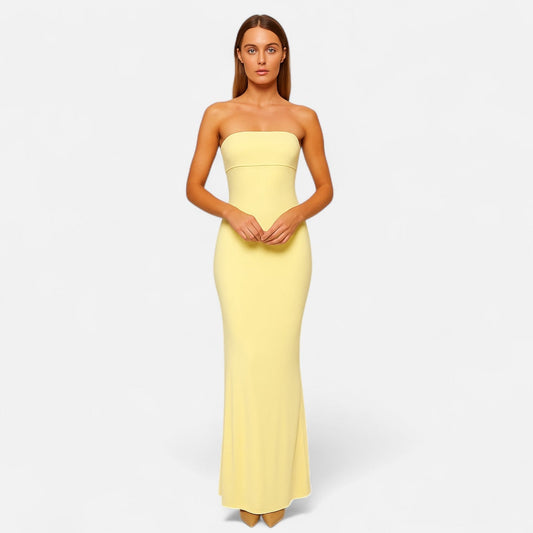 Ancient World | Long Backless Dress for Women – Elegant Draped, Modern Evening Seduction