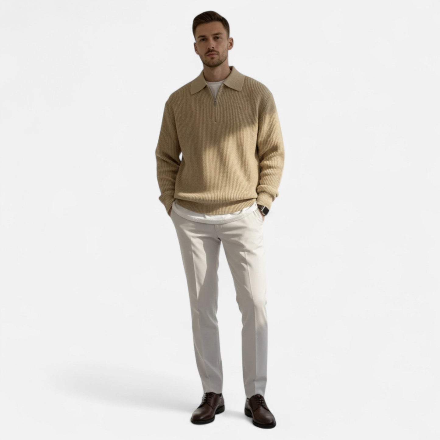 Impere Line | Vintage Half-Zip Knit Sweater