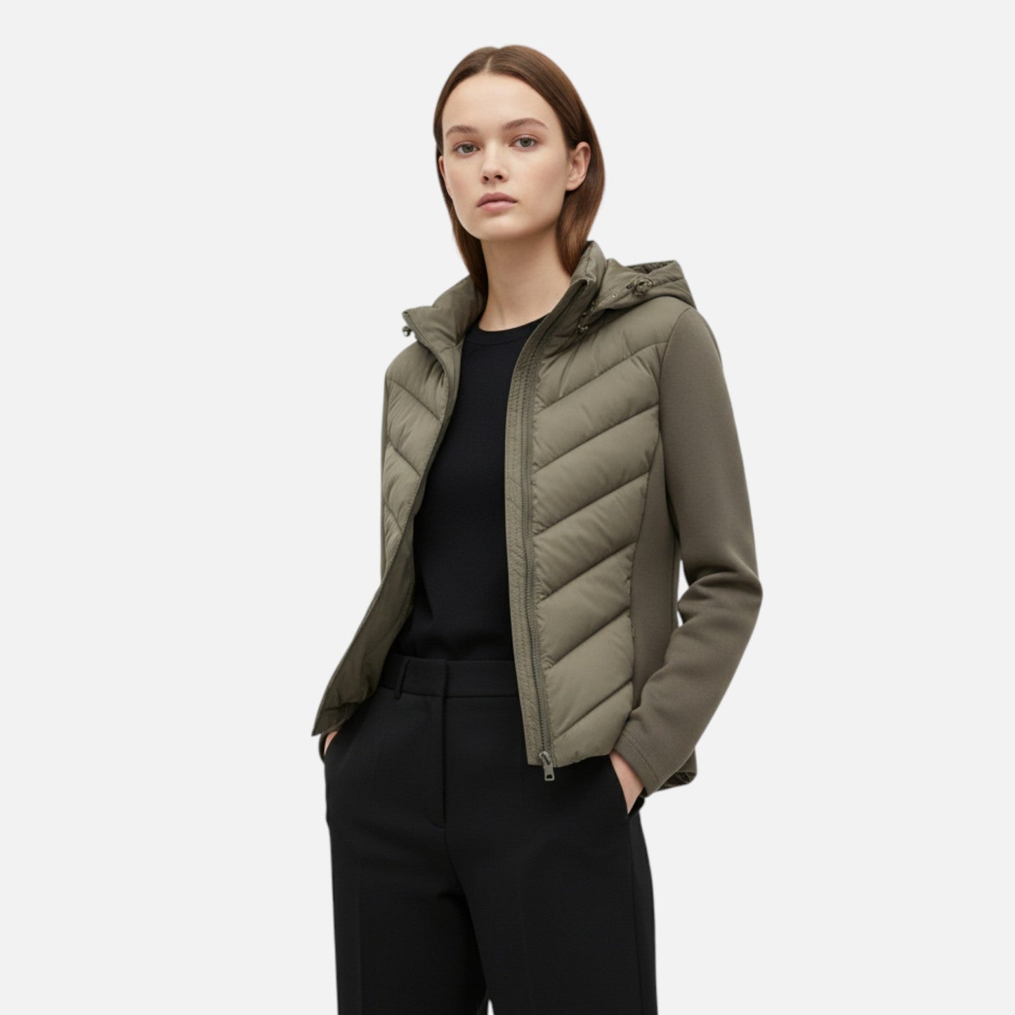 Ancient World | Women's Patchwork Hooded Down Jacket