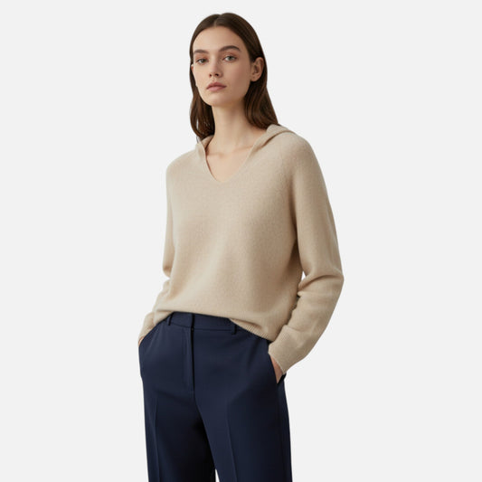 Imperé Line | Merino mikina s výstřihem do V