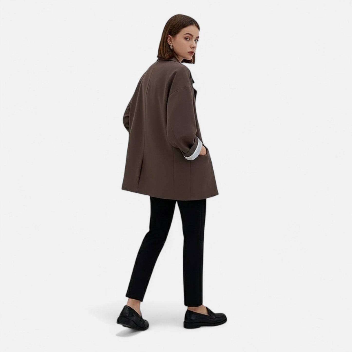 Ancient World | Women's Double-Breasted Loose Blazer