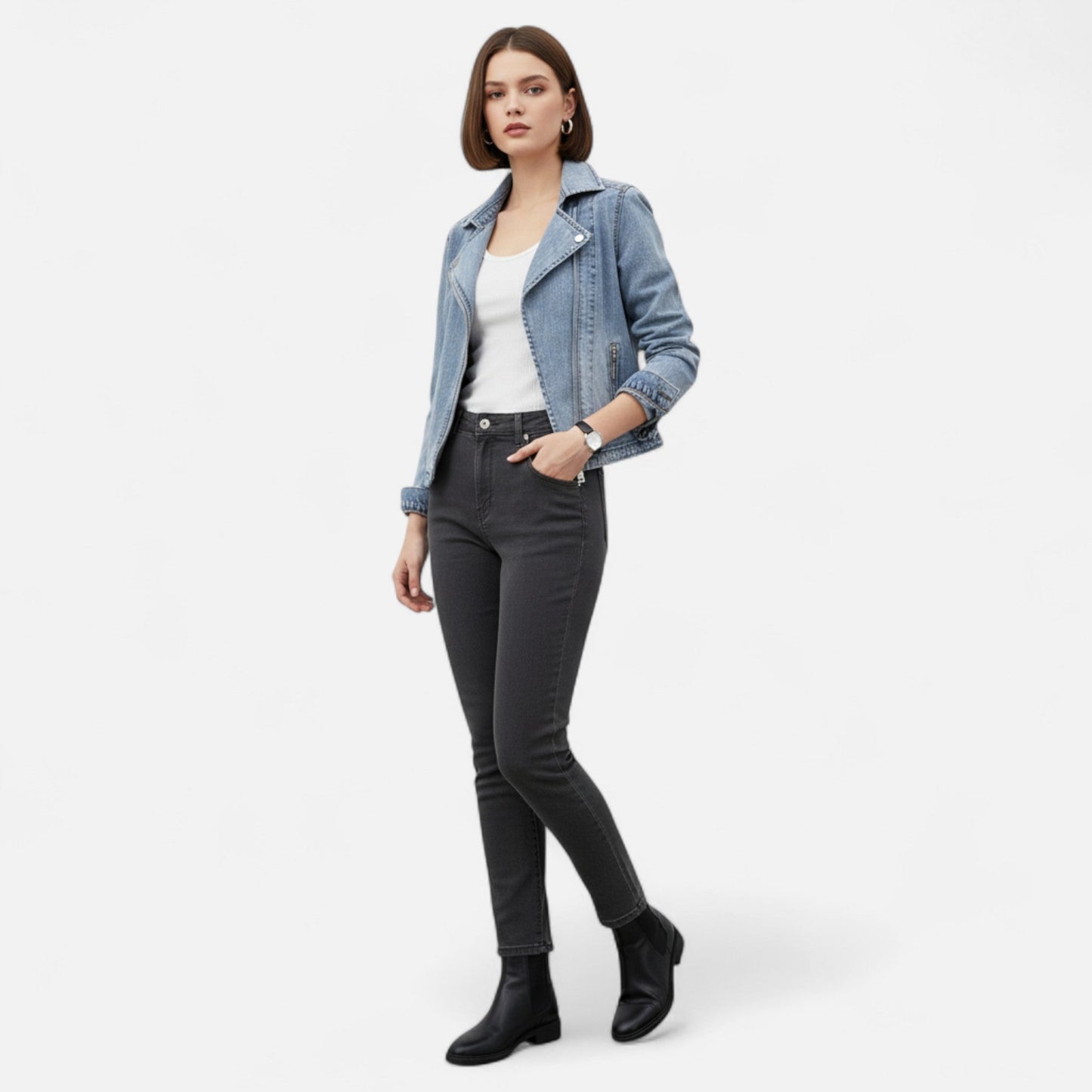 Imperé Line | Zkrácená džínová bunda Sapphire