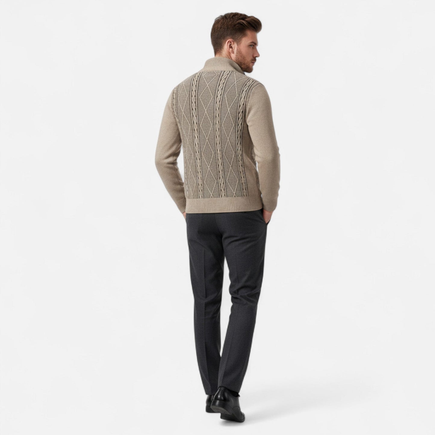 Imperé Line | Men's Quilted Jacket Warm Knit