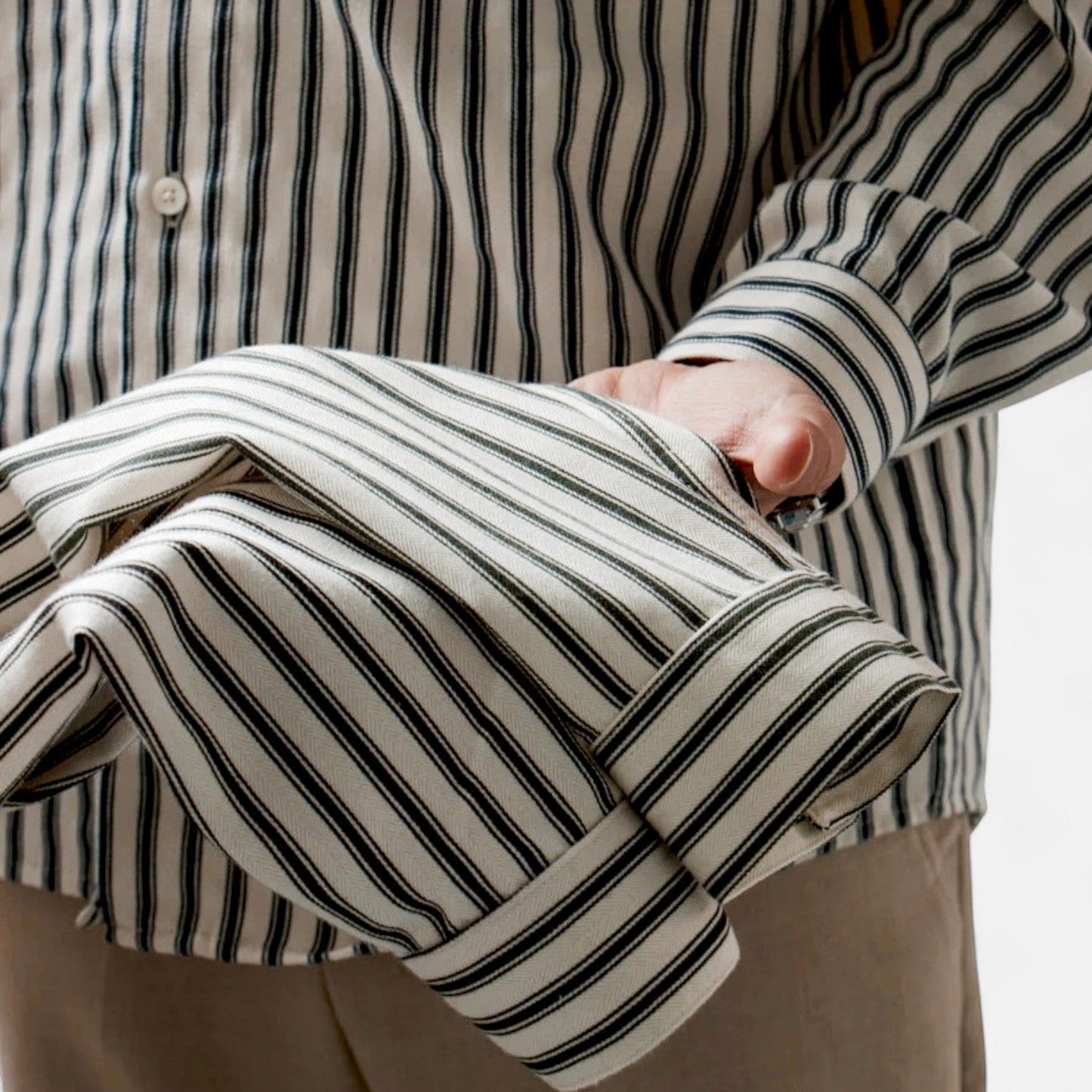 Imperé Line | Men's Long Sleeve Striped Shirt – Light Layering, Timeless Coastal Elegance
