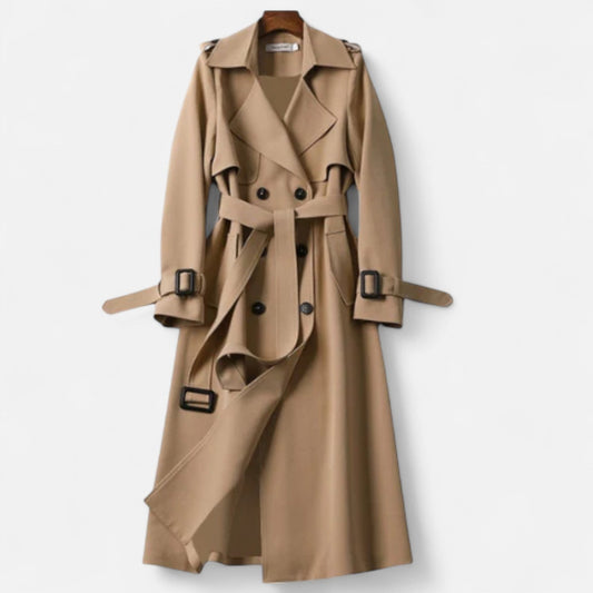 Ancient World | Long Women's Coat – Structured Warmth, Timeless Silhouette