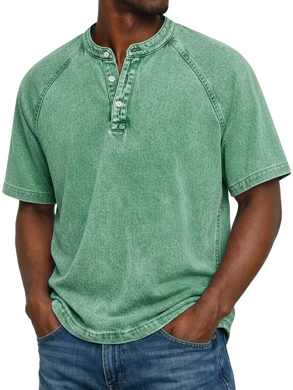 Hugo - Vintage Button T-Shirt for Men