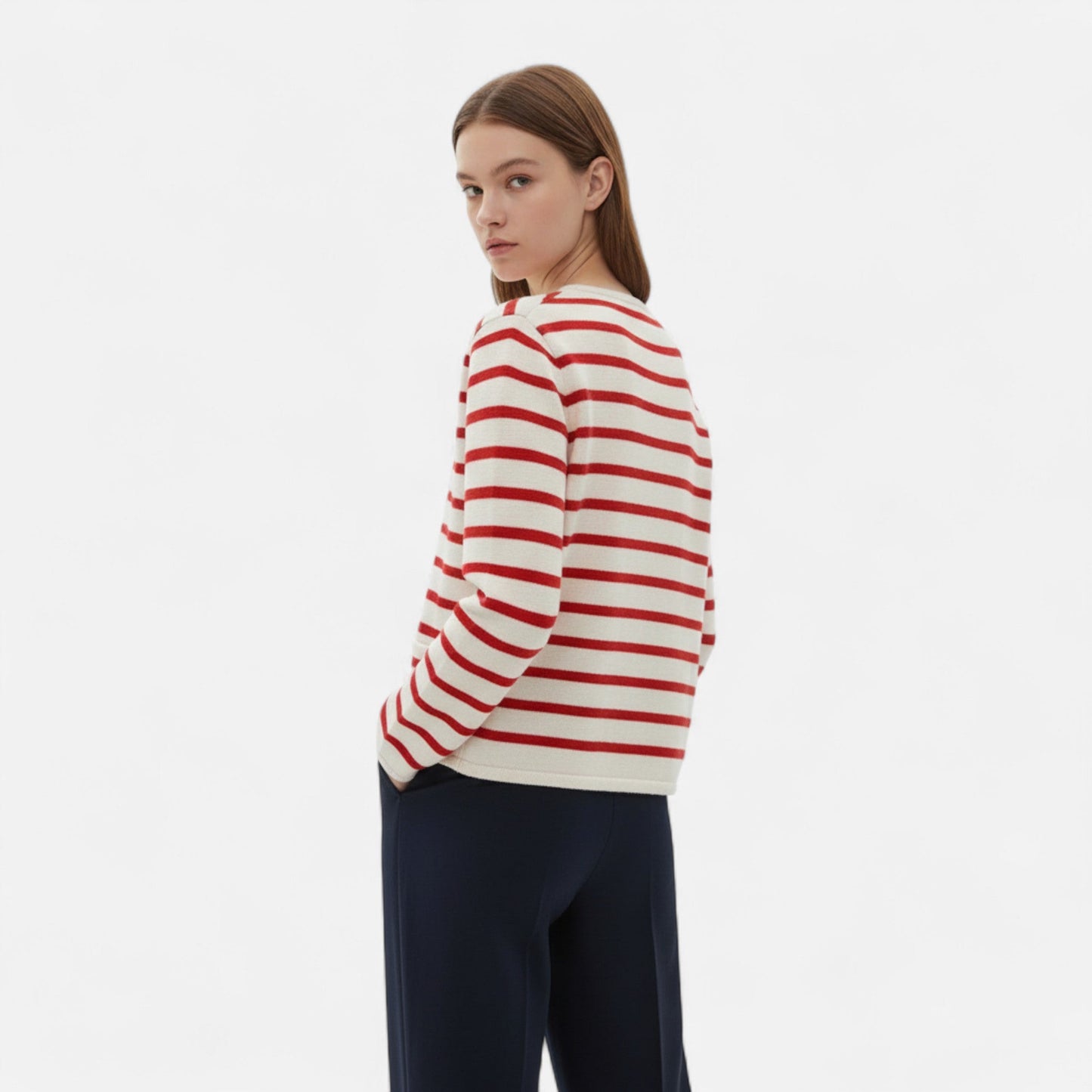 Ancient World | Women's Cropped Striped Cardigan