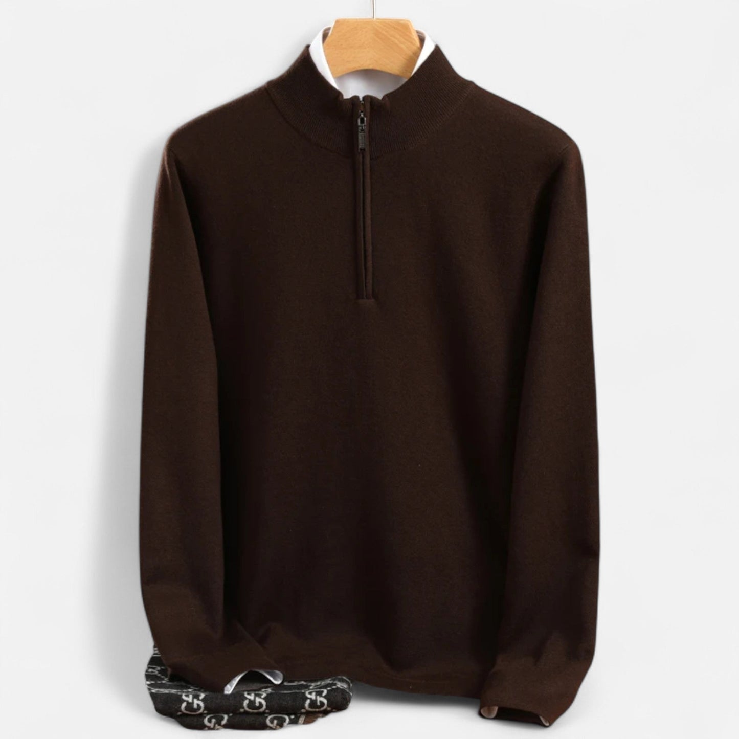 Imperé Line | Poloviční zip Merino svetr