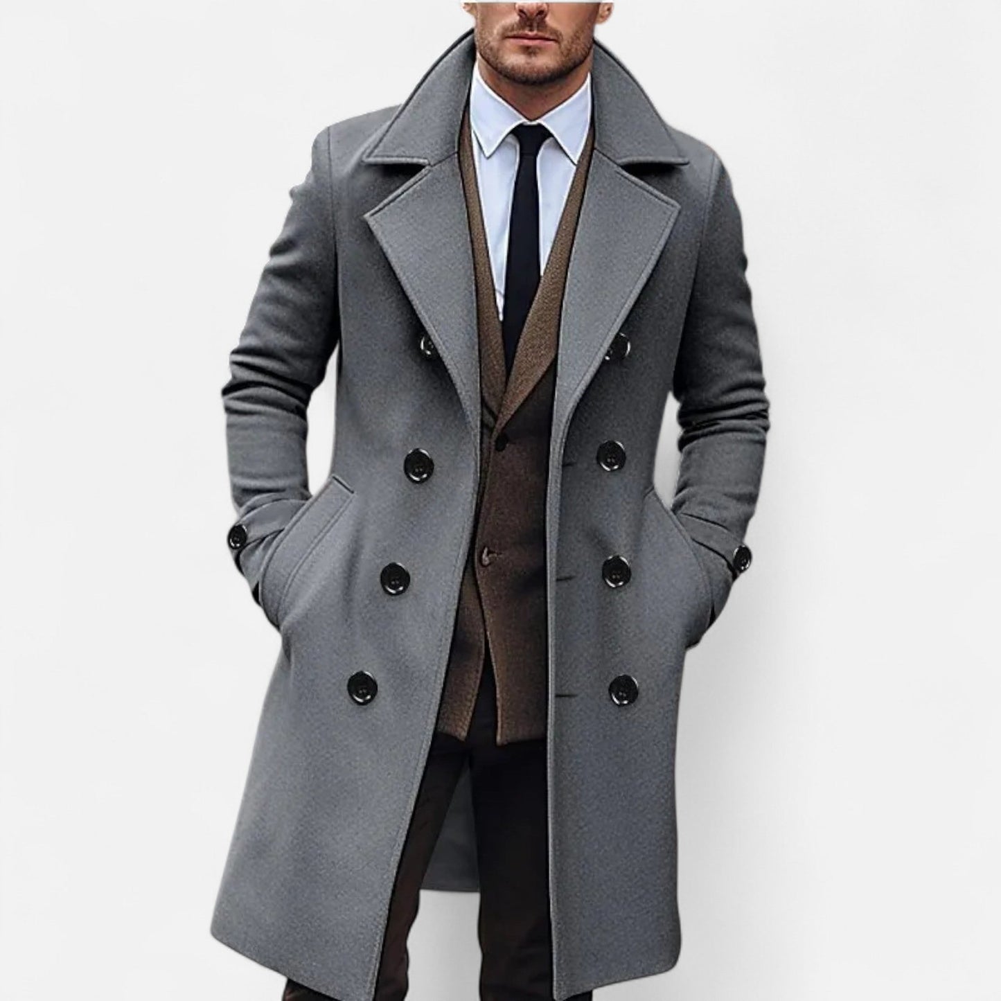 Imperé Line | Pánský elegantní dlouhý kabát