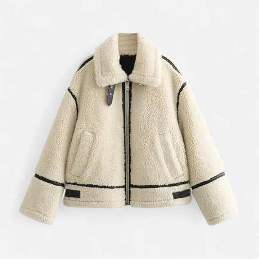 Ancienne Monde | Women's Aviator Jacket in Soft Faux Fur