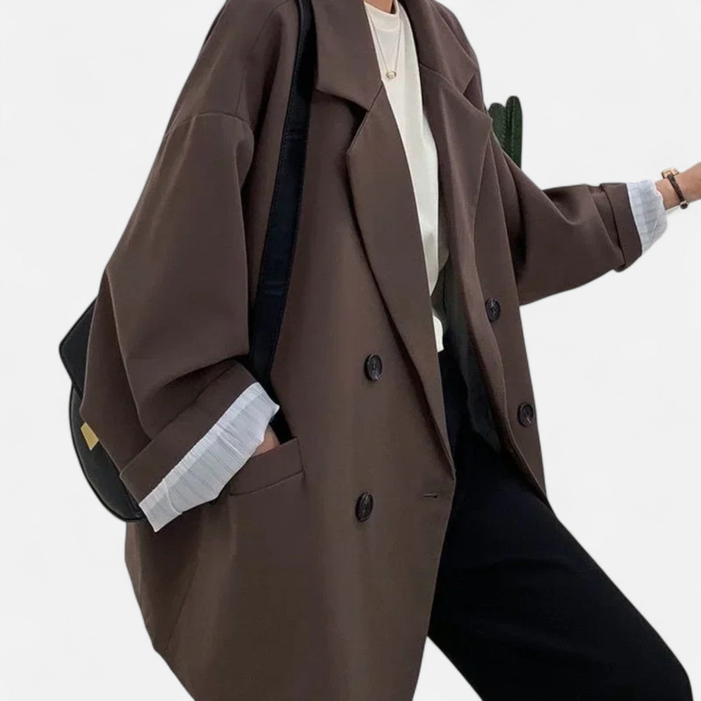 Ancient World | Women's Double-Breasted Loose Blazer