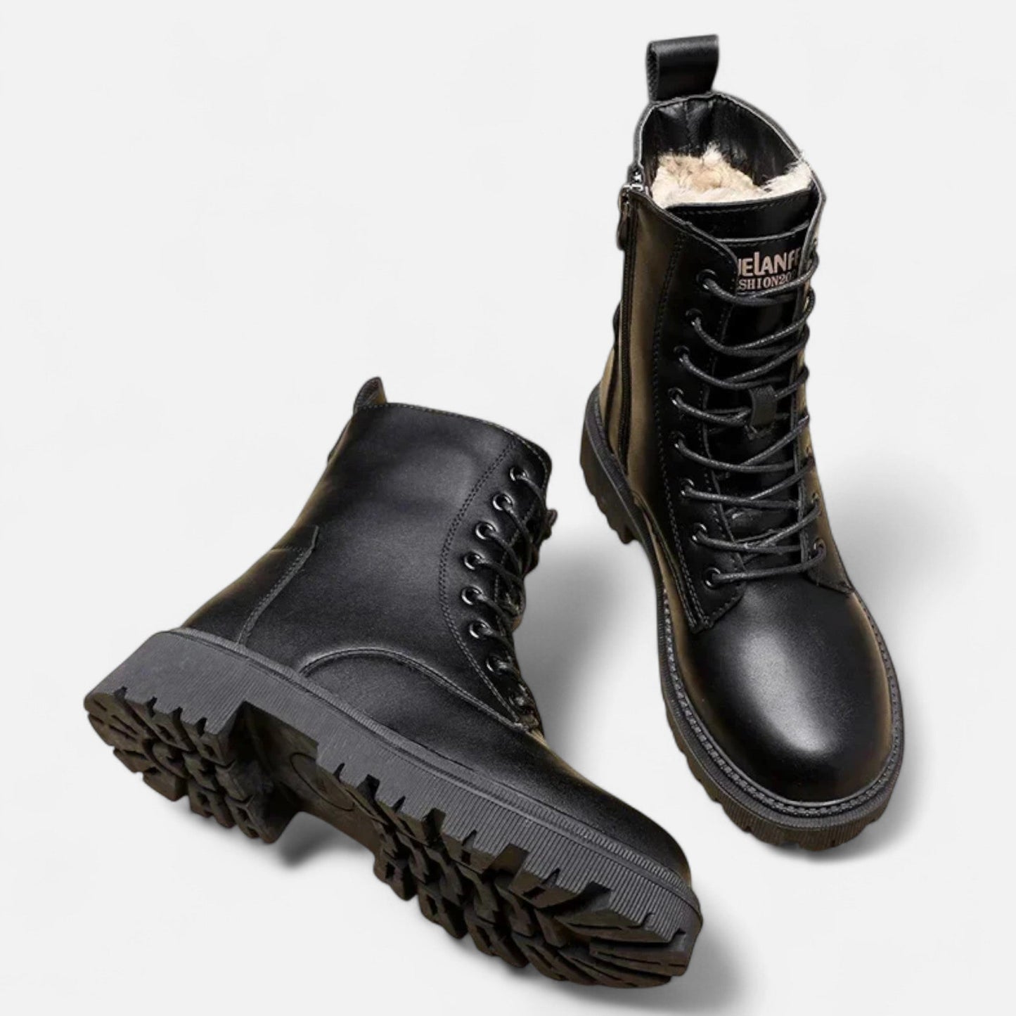 Imperé Line | Warm Winter Ankle Boots with Platform Sole