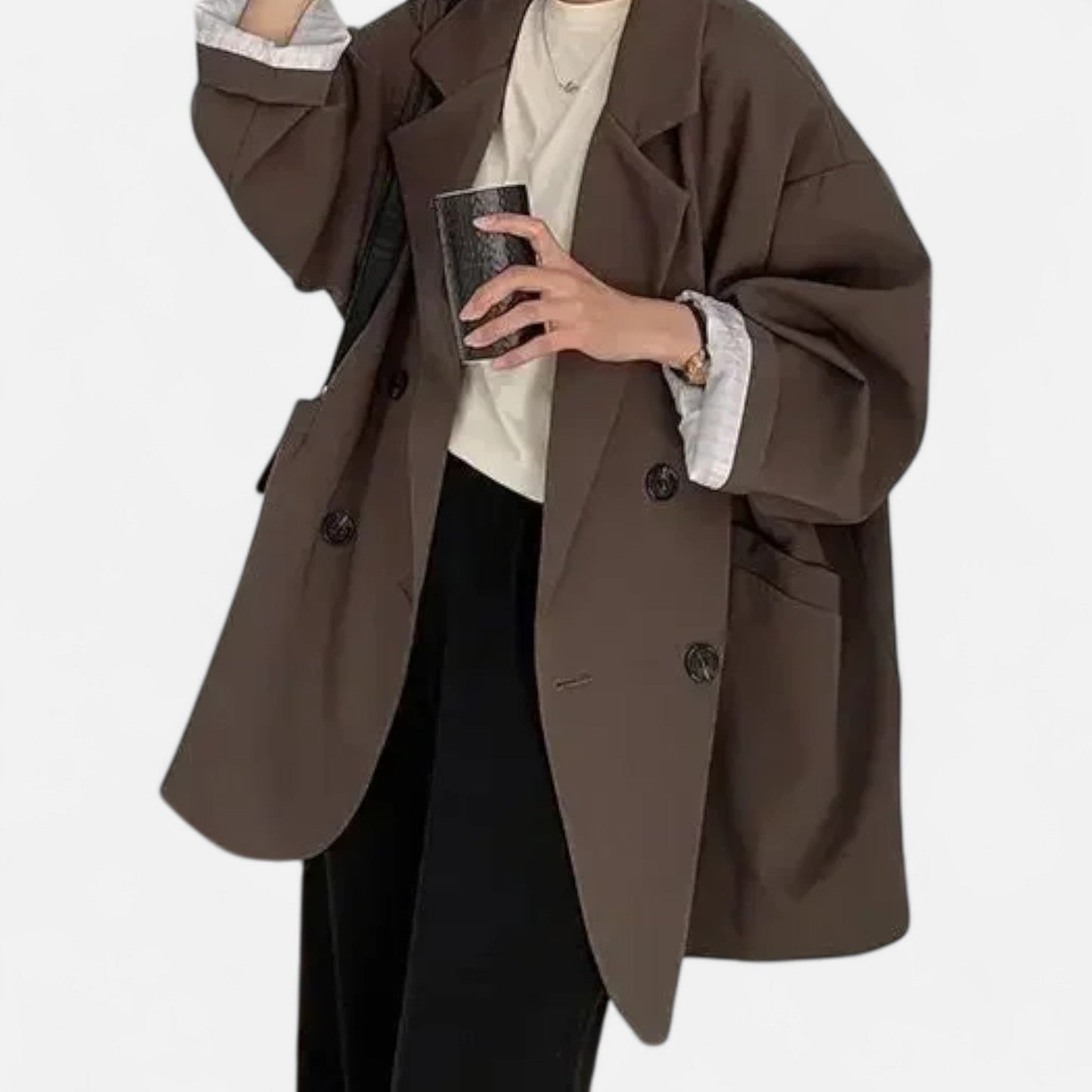 Ancient World | Women's Double-Breasted Loose Blazer