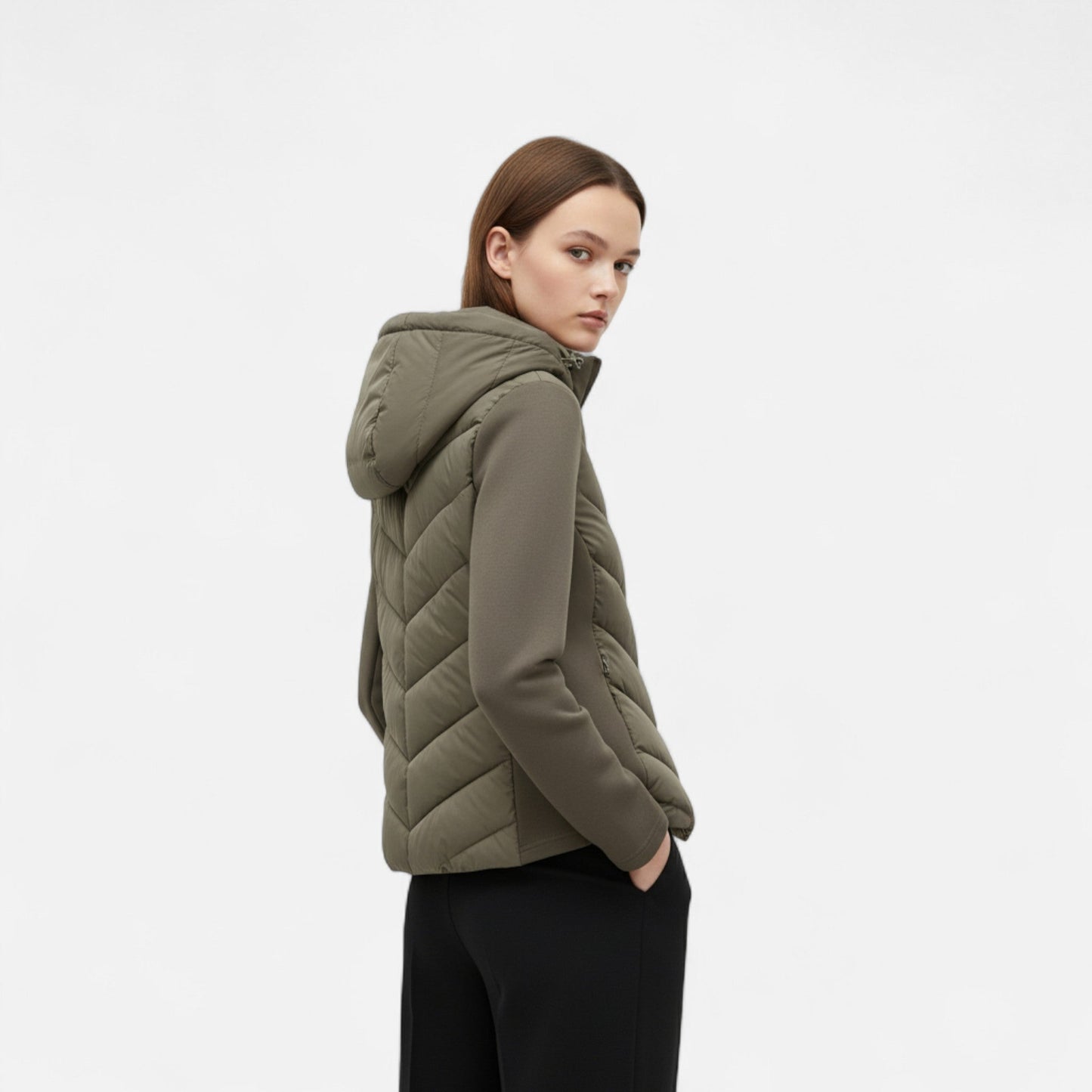 Ancient World | Women's Patchwork Hooded Down Jacket