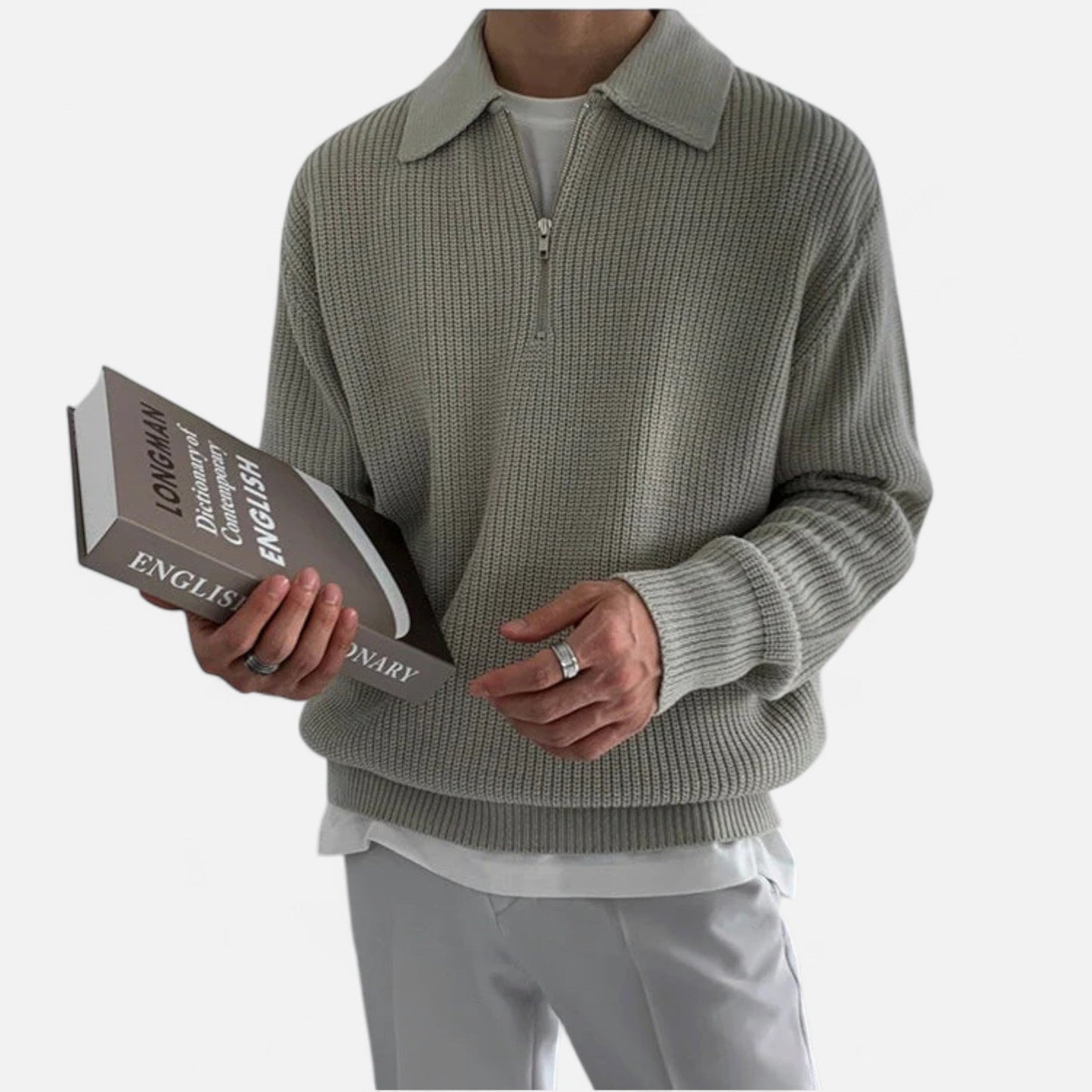 Impere Line | Vintage Half-Zip Knit Sweater