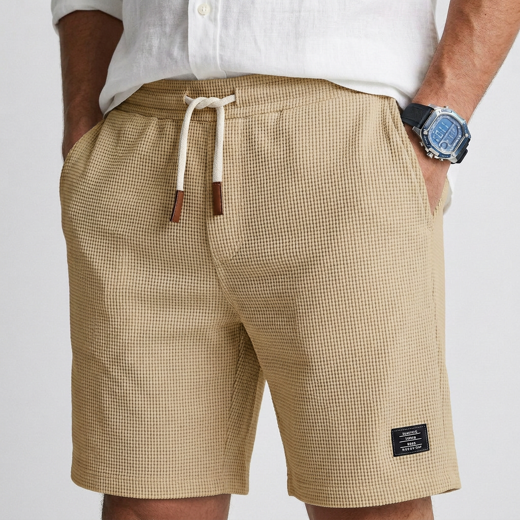 Théo - Casual Textured Knit Shorts